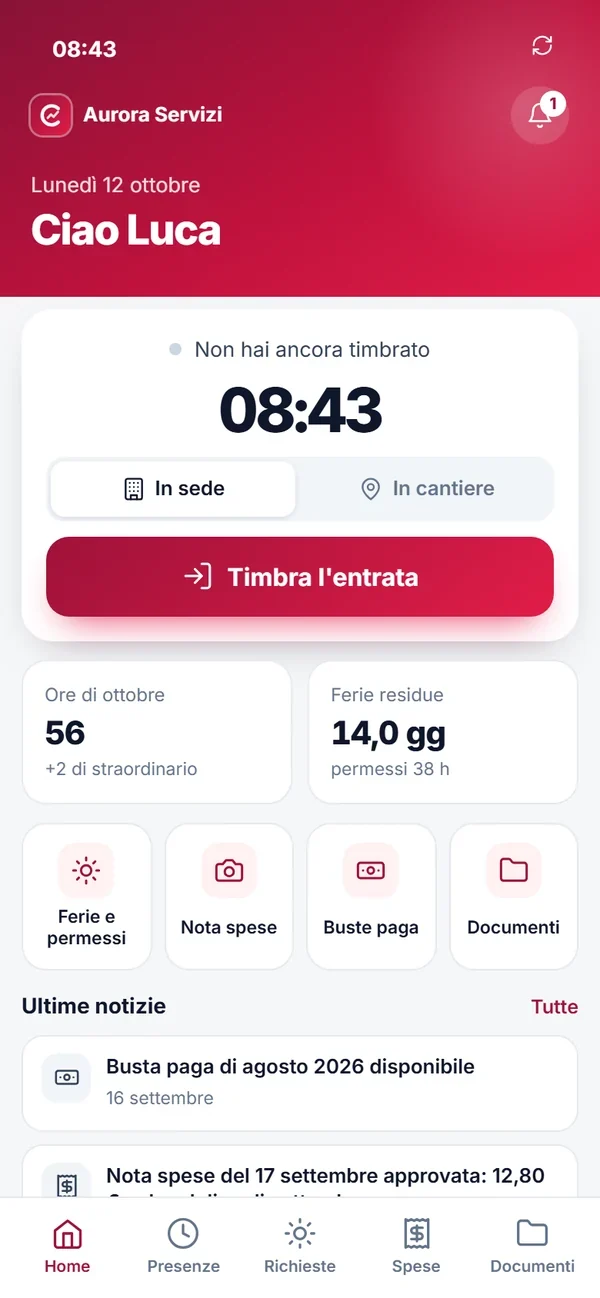 Nixsa Conti: l’app del dipendente